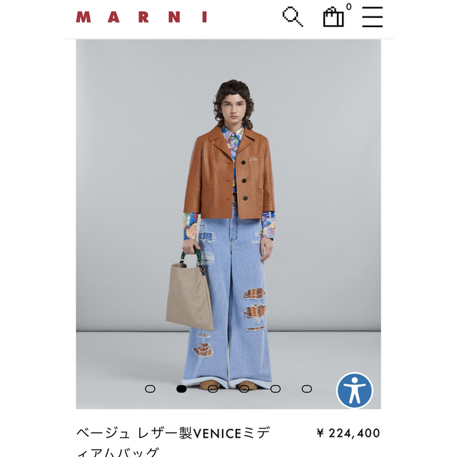 MARNI - marni レザー製VENICEミディアムバッグの通販 by 希望 MARNI - marni レザー製VENICEミディアムバッグの通販 by 希望