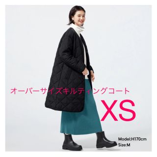 ジーユー(GU)のオーバーサイズキルティングコート　XS(ロングコート)