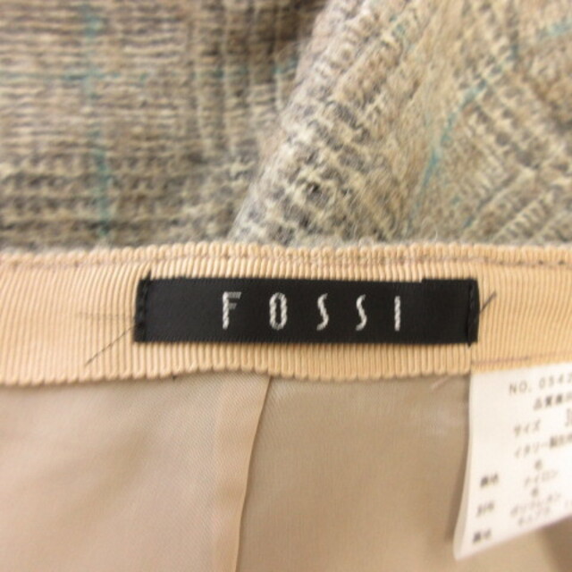FOSSIL(フォッシル)のフォッシル FOSSIL 膝丈スカート 台形 チェック グレー 38 レディースのスカート(ひざ丈スカート)の商品写真