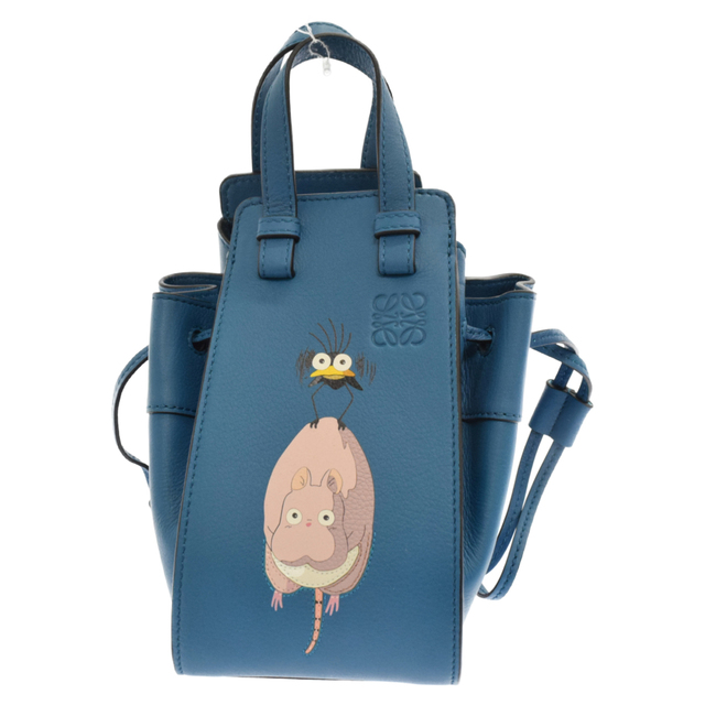 【人気商品!】 LOEWE - LOEWE ロエベ ×スタジオジブリ 坊ネズミ&湯バードプリントデザインドローストリングハンモック ミニ ハンドバッグ ブルー A538V07X13 ハンドバッグ 【人気商品!】 LOEWE - LOEWE ロエベ ×スタジオジブリ 坊ネズミ&湯バードプリントデザインドローストリングハンモック ミニ ハンドバッグ ブルー A538V07X13 ハンドバッグ