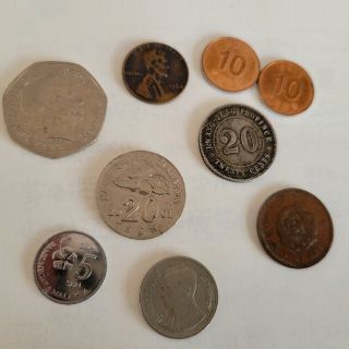外貨コイン　9枚(貨幣)