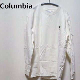 コロンビア(Columbia)のコロンビア 試着のみほぼ新品 ワンポイントロゴ 白ロンT メンズ L(Tシャツ/カットソー(七分/長袖))