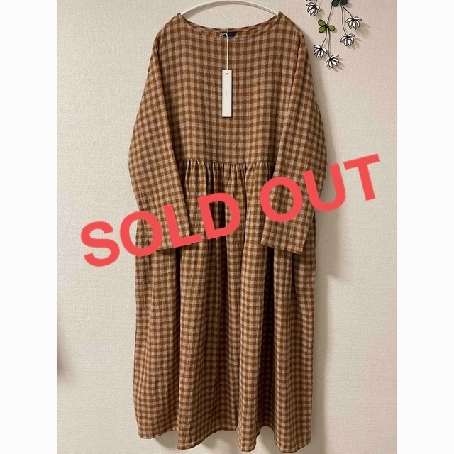 ichi - 【SOLD OUT】イチ チェック ロングワンピース 新品未使用タグ付き
