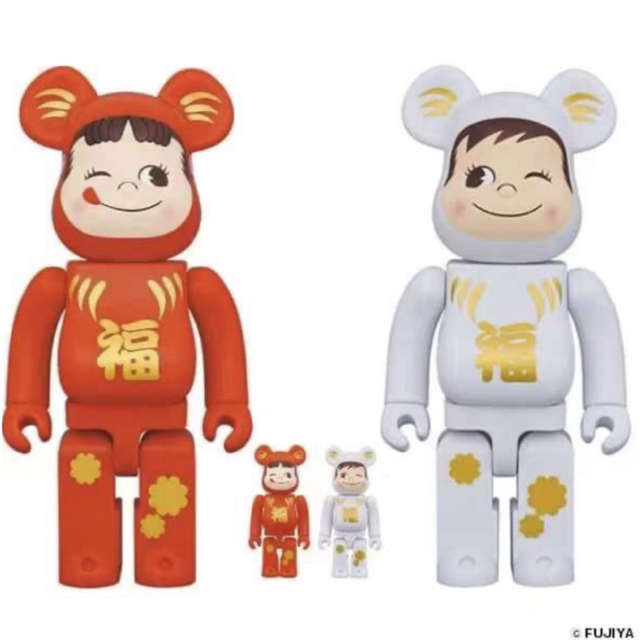 BE＠RBRICK 達磨 ペコちゃん & ポコちゃん 100% & 400%