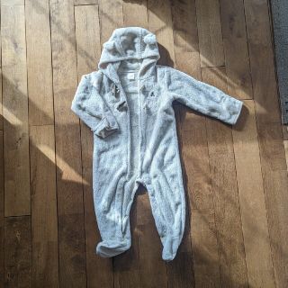 ベビーギャップ(babyGAP)のカバーオール80　アイボリー　くまさん　BabyGap(カバーオール)