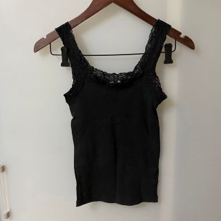 エイチアンドエム(H&M)のH&M basic キャミ キャミソール XSサイズ 黒 ブラック(キャミソール)