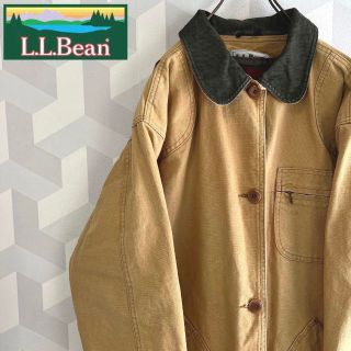 80s USA製 L.L.Beanライナー付ハンティングジャケットベージュL