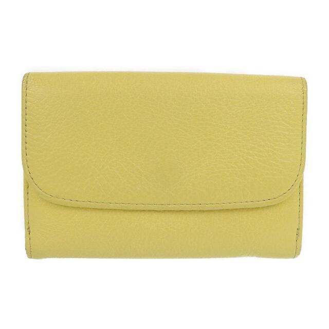 ミュウミュウ コンパクト財布 イエロー レザー MIUMIU | Wホック