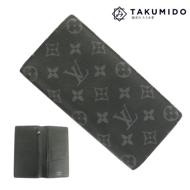 驚きの安さ シンプル 黒 ロングウォレット ブランド 【中古】| VUITTON LOUIS レザー エクリプス モノグラム 中古 M61697 ブラザ ポルトフォイユ ルイヴィトン - VUITTON LOUIS ビジネス ランクSA ルイビトン ファッション メンズ 長財布