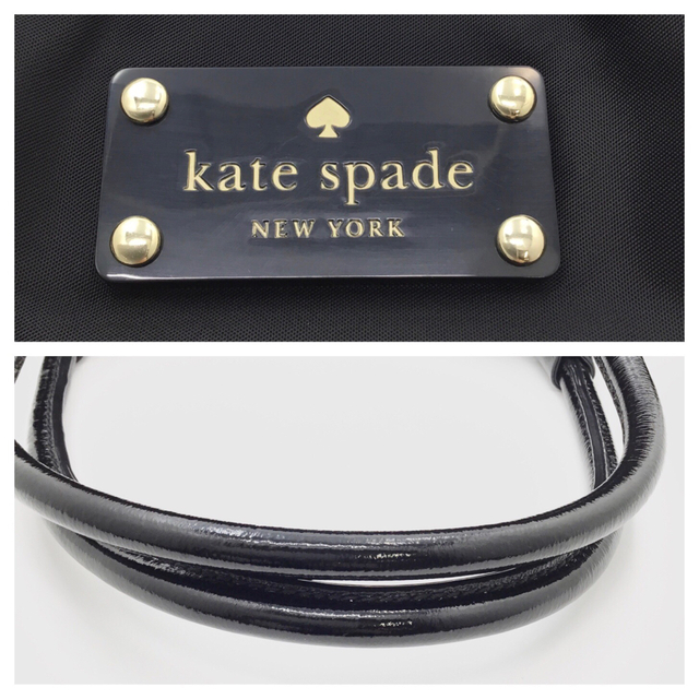 kate spade new york(ケイトスペードニューヨーク)の美品　ケイトスペード　ベビーバッグ　マザーズバッグ　トートバッグ　黒　赤　 キッズ/ベビー/マタニティのマタニティ(マザーズバッグ)の商品写真