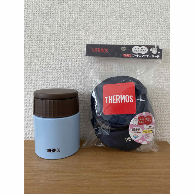 THERMOS(サーモス)の【未使用】サーモス スープコンテナ＆ポーチ インテリア/住まい/日用品のキッチン/食器(容器)の商品写真