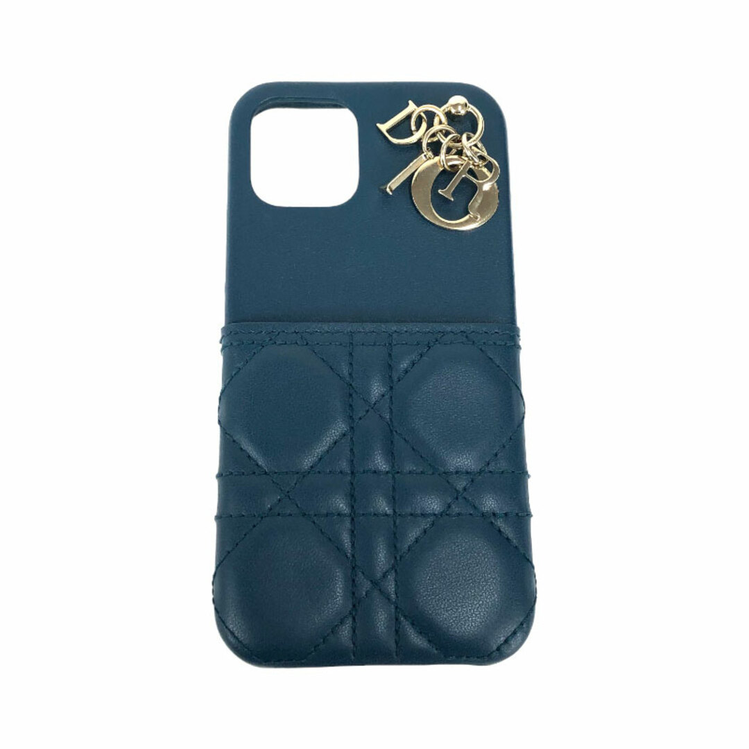 ディオールLady Dior iPhone 13proケース ラムスキン ブルー | nate ディオールLady Dior iPhone 13proケース ラムスキン ブルー | nate