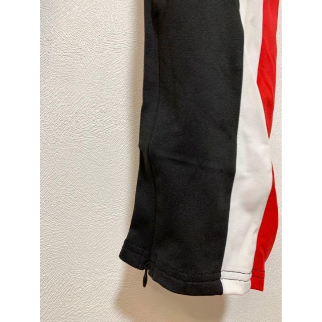 ジョガーパンツ　赤白ダブルライン　スキニースウェット　メンズ　レディース　黒XL メンズのパンツ(その他)の商品写真