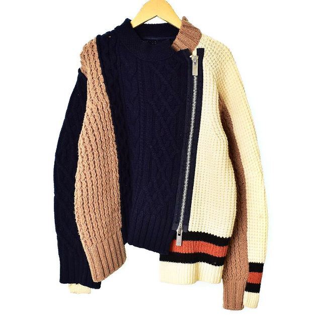 美品　sacai 18 ライダースニット