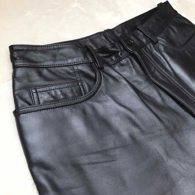 美品 Paul Smith ポールスミス レザーパンツ 牛革 サイズXL- 美品 Paul Smith ポールスミス レザーパンツ 牛革 サイズXL