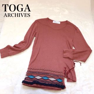 トーガ(TOGA)のTOGA ARCHIVES トーガ パッチワーク 長袖 カットソー アート(カットソー(長袖/七分))