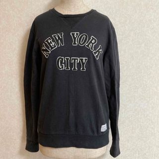 new york cityトレーナー　黒(Tシャツ/カットソー(七分/長袖))