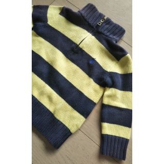 ポロ(POLO（RALPH LAUREN）)の【サイズ90】POLO ボーダー ニット トップス イエロー ネイビー(ニット)