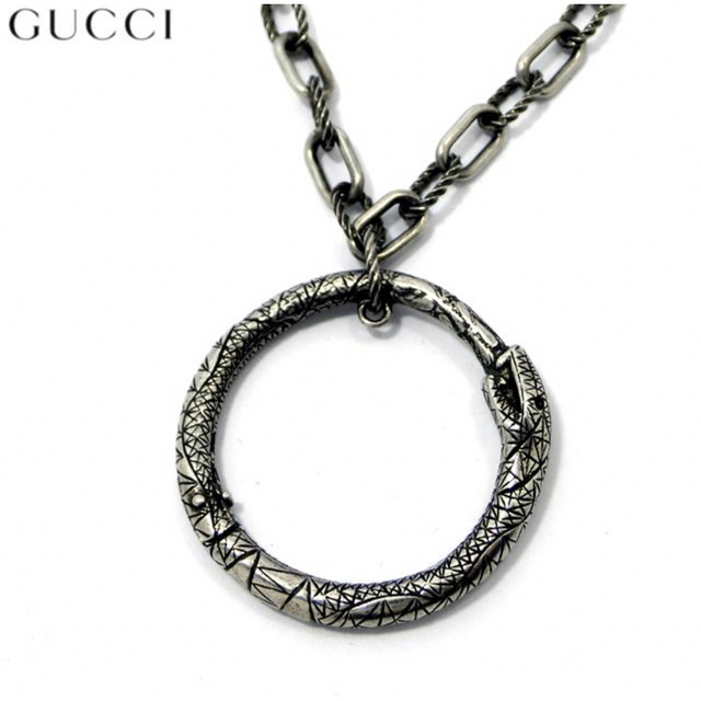 お気にいる】 Gucci シルバー925(希少) ウロボロス ペンダント