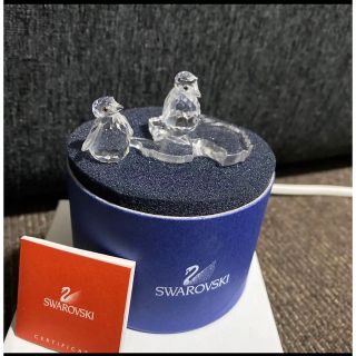 スワロフスキー(SWAROVSKI)のSWAROVSKI スワロフスキー／フィギュリン／ベビーペンギン／2羽セット(キャラクターグッズ)