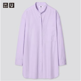 ユニクロ(UNIQLO)のUNIQLO U ユニクロユー  オーバーサイズ　シャツ　パープル(シャツ/ブラウス(長袖/七分))