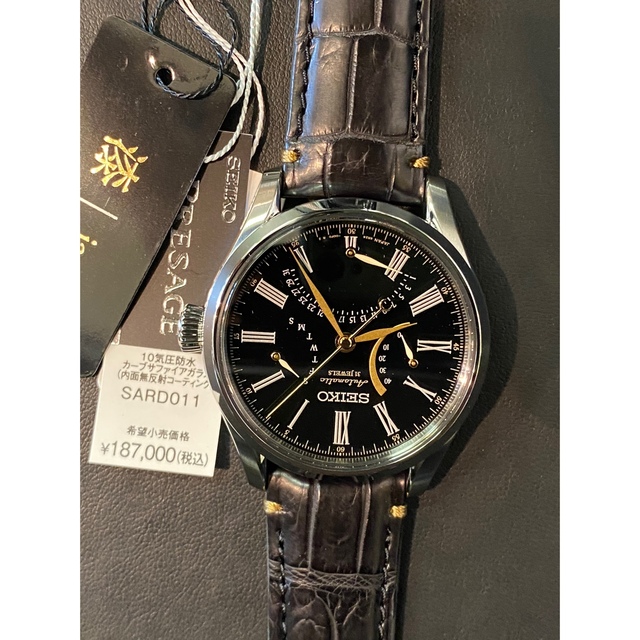 最新最全の SEIKO - 新品 セイコー プレザージュ プレテージライン 漆 ブラック ＳＡＲＤ０１１ 腕時計(アナログ) -  