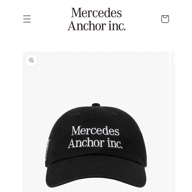 【新品・未開封】Mercedes Anchor inc. CAP ブラックキャップ