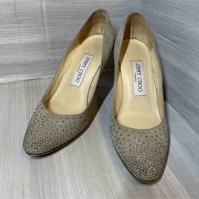 良品✨即日発送】Jimmy Choo☆スエードパンプス☆36.5☆グレー 最低販売価格 最終価格 パンプス グレースエード