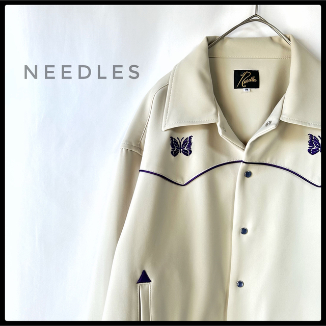 レア　needles COWBOY JACKET ベージュ　刺繍ロゴ　完売品 | フリマアプリ ラクマ