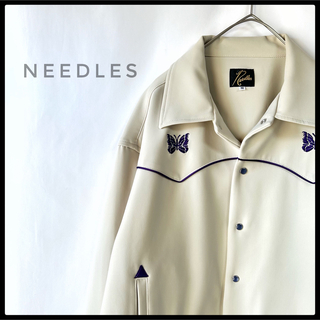 ニードルス(Needles)のレア　needles COWBOY JACKET ベージュ　刺繍ロゴ　完売品(ブルゾン)