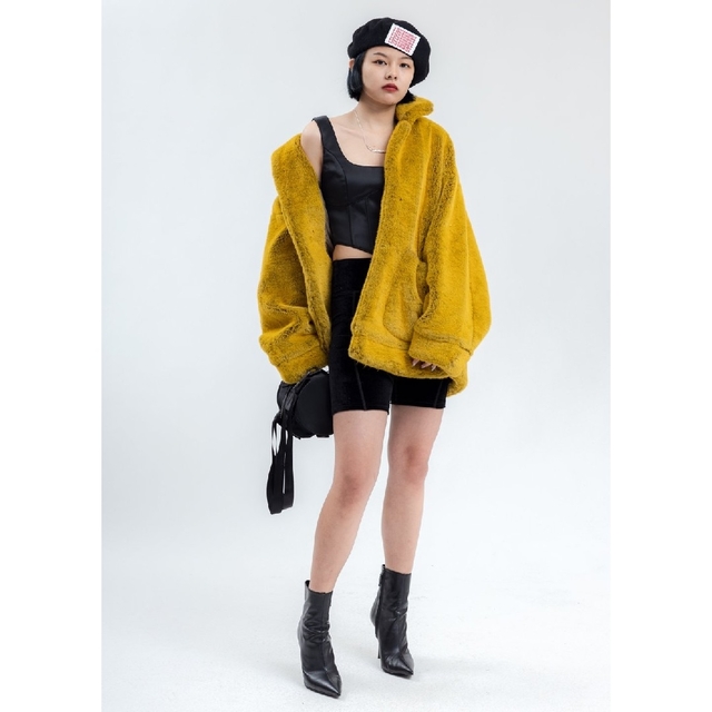 doublet - 新品□doublet HAND-PAINTED FUR JACKET M 黄色の通販 by