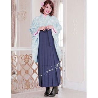 着物袴セット ジュニア用へ直し135～143cm 麻の葉柄 NO22588-02(和服/着物)