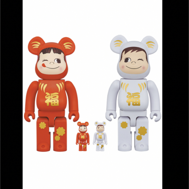 BE＠RBRICK 達磨 ペコちゃん & ポコちゃん 100% & 400%