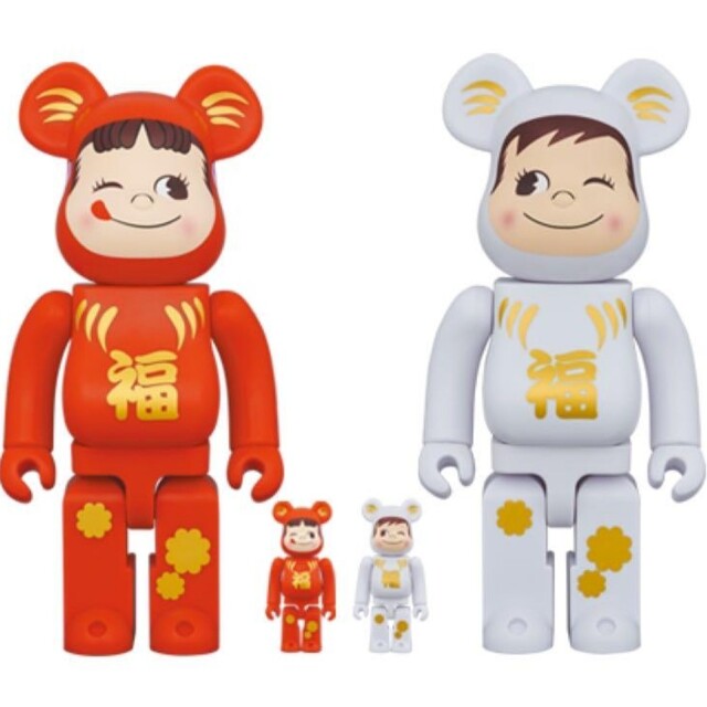 BE＠RBRICK 達磨 ペコちゃん & ポコちゃん 100% & 400%