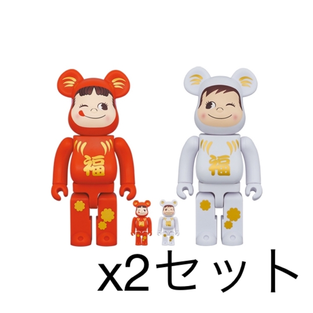 フィギュアBE＠RBRICK 達磨 ペコちゃん & ポコちゃん 100% & 400%