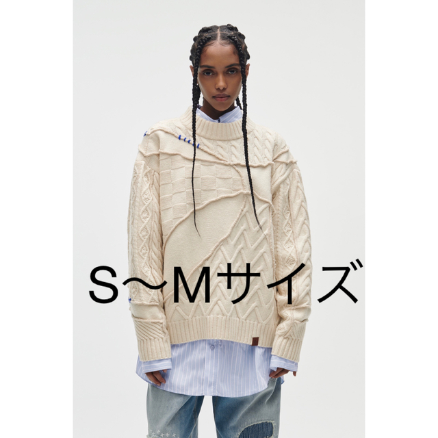 [最安値]   ZARA ADERERROR ニット S-Mサイズ　white