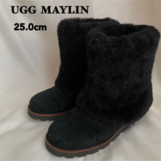 アグ(UGG)の【希少】UGG ムートン ブーツ MAYLIN メイリン ブラック 25cm(ブーツ)