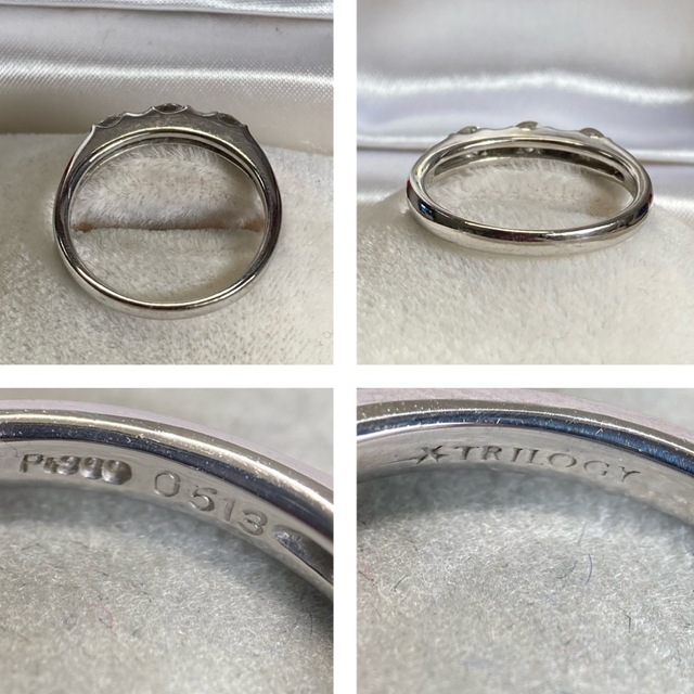 Pt900 0.513ct　トリロジーダイヤモンドリング レディースのアクセサリー(リング(指輪))の商品写真