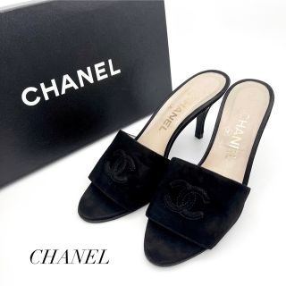 シャネル(CHANEL)の希少✨美品✨ シャネル 22cm ミュール サンダル ブラック ココマーク 35(ミュール)