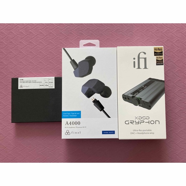 SALE】 iFIオーディオ グリフォン+有線イヤフォン+シルバーコート リ