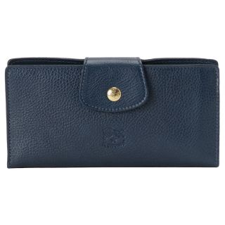 イルビゾンテ(IL BISONTE) 革 財布(レディース)(ブルー・ネイビー