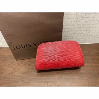 ルイヴィトン(LOUIS VUITTON)のルイヴィトン　エピ　LV ドーフィーヌPM ポシェット　化粧ポーチ　レッド(ポーチ)