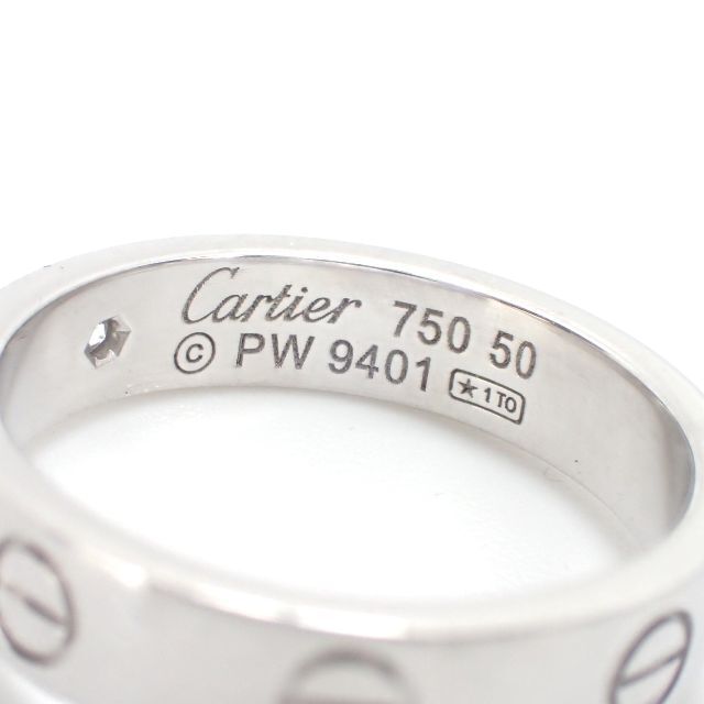 SALE/87%OFF】 カルティエ Cartier K18WG 1pd ダイヤ ミニラブリング SALE/87%OFF】 カルティエ Cartier K18WG 1pd ダイヤ ミニラブリング