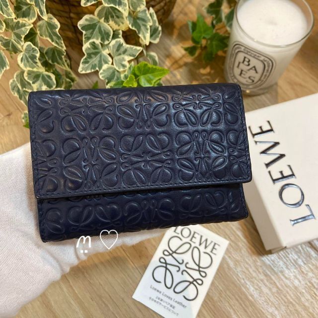 LOEWE ロエベ　リピートバーティカルウォレットスモール　ブラック　財布