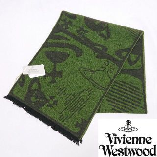 ヴィヴィアンウエストウッド(Vivienne Westwood)の【新品タグ付き】ヴィヴィアンウエストウッド イタリア製マフラー グリーン(マフラー/ショール)