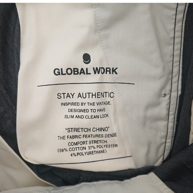 GLOBAL WORK(グローバルワーク)のGLOBAL WORK スタイルアップチノパンツ グレー 【M】 メンズのパンツ(その他)の商品写真