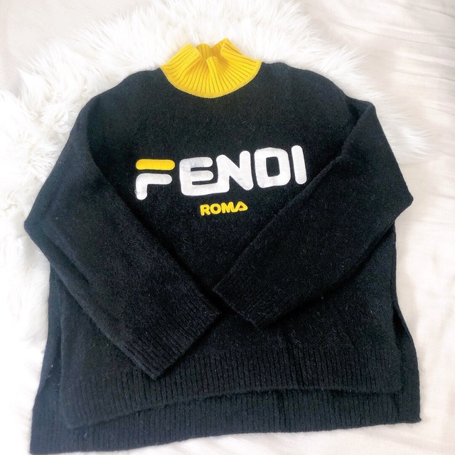 FENDI フェンディ FILA フィラ コラボ モヘア混 ハイネック