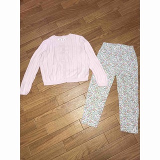 ギャップキッズ(GAP Kids)のGAP kids ４〜5歳　カーディガン＆小花柄レギンス(カーディガン)