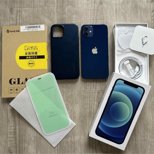 高品質の激安 iPhone 128GB ブルー iPhone12 【美品】SIMフリー