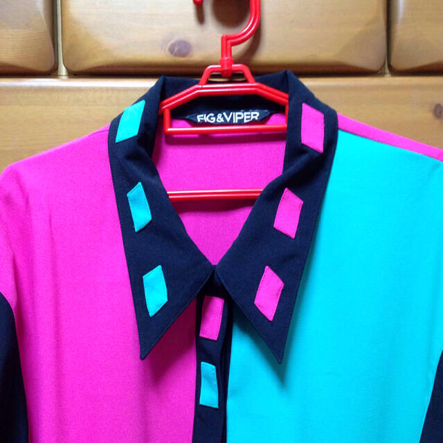 FIG&VIPER(フィグアンドヴァイパー)のカラーブロッキングシャツユーズド レディースのトップス(シャツ/ブラウス(長袖/七分))の商品写真